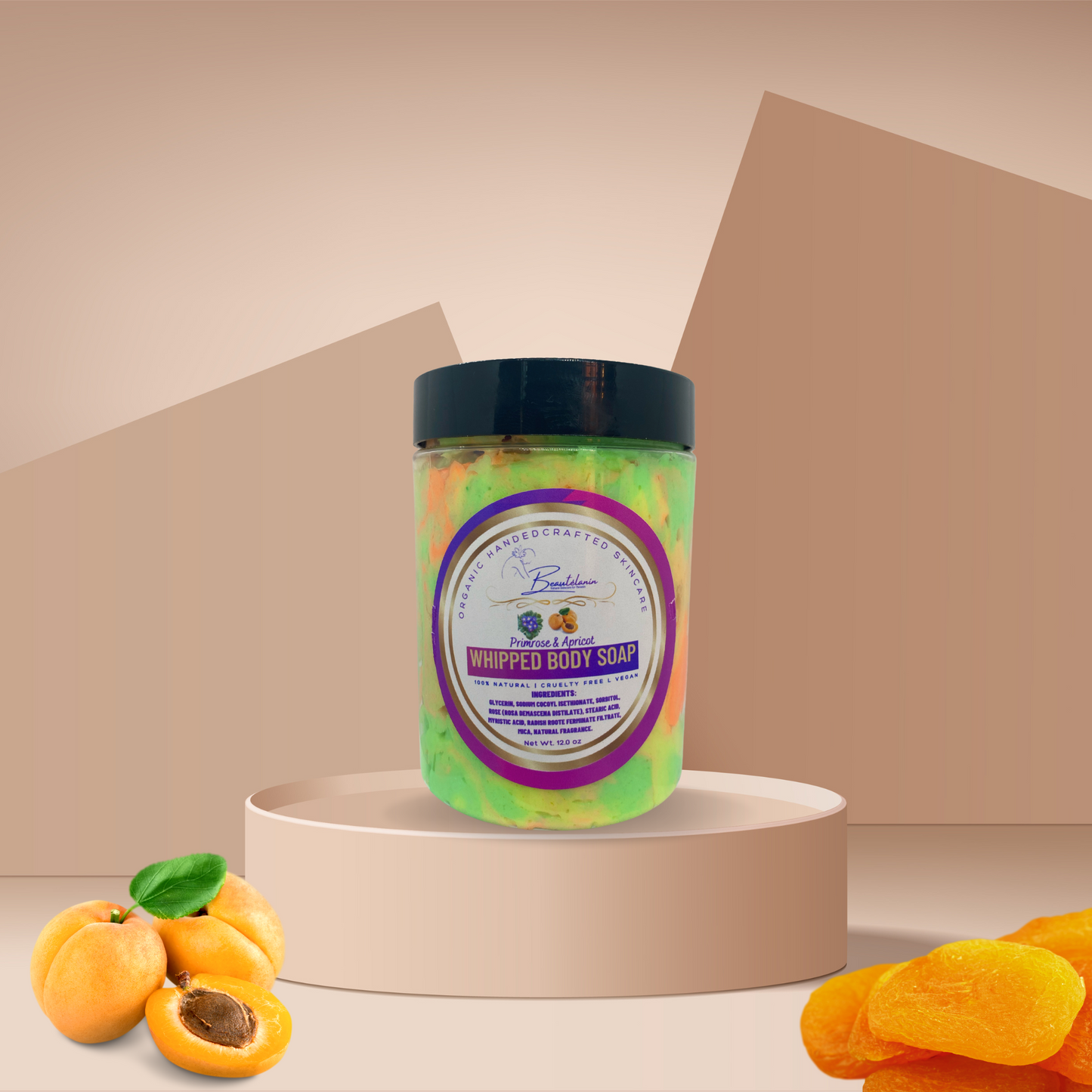Organic Primrose & Apricot Whipped Body Soap
