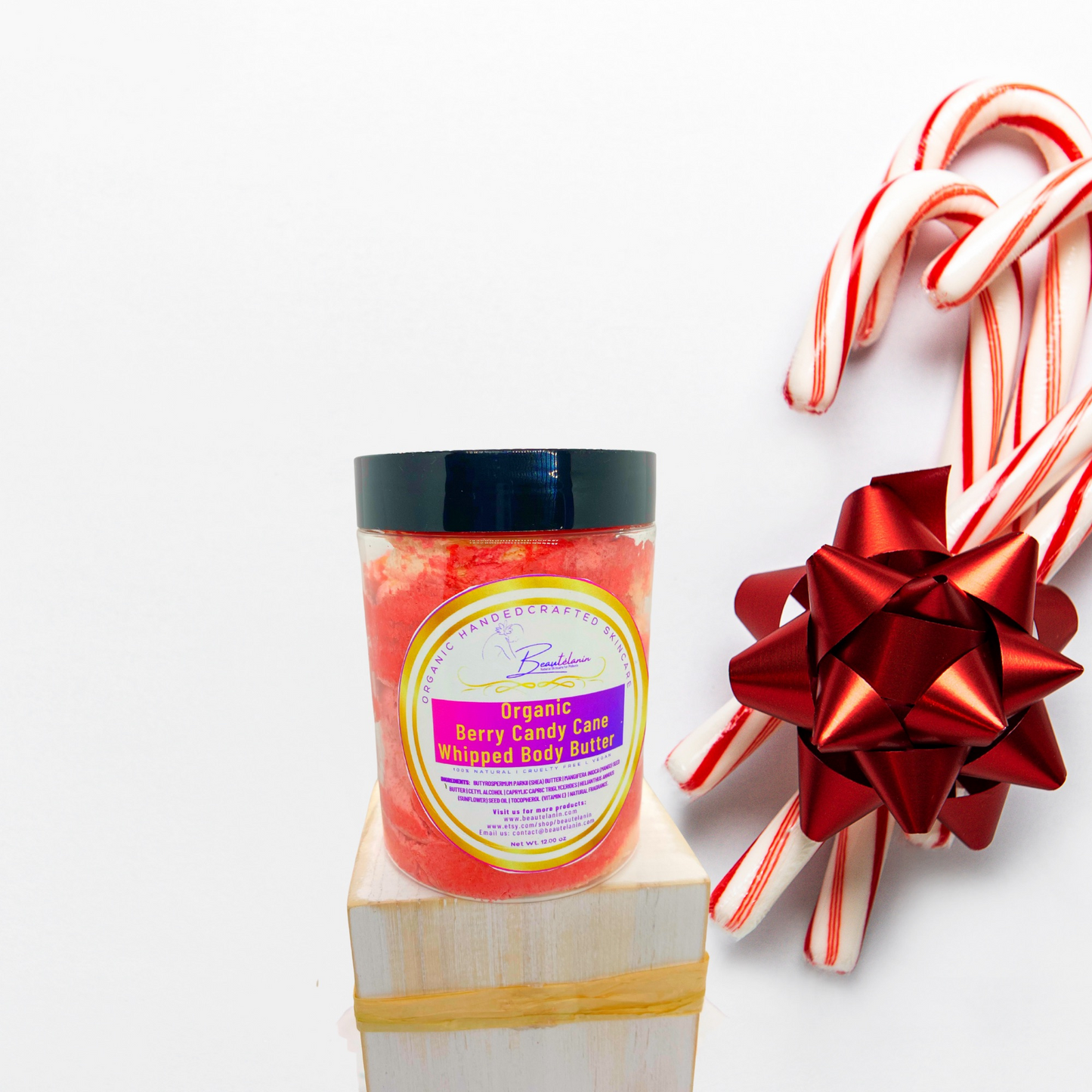 Organic Candy Cane Whipped Body Butter